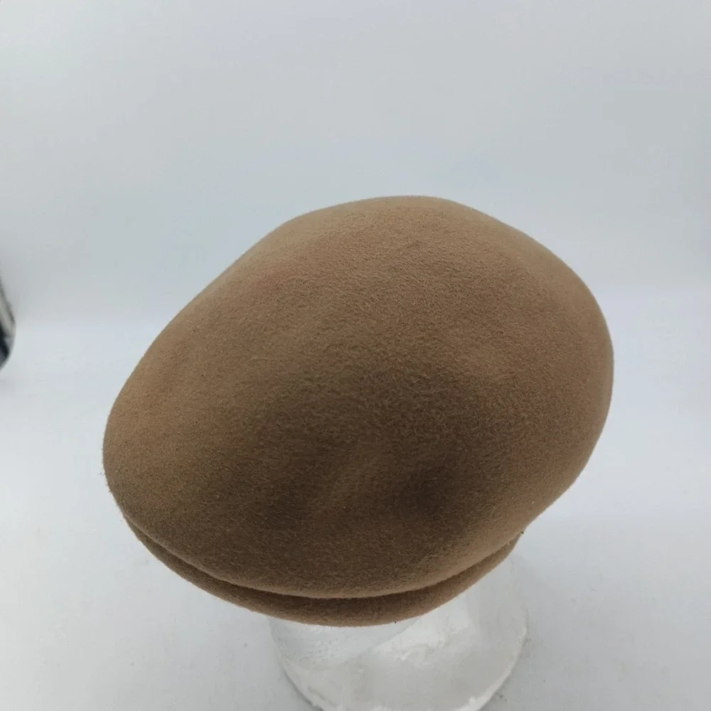 Stetson Cuffley Cap Mens Large Tan Wool Water Repellent Flat Cap Made In England